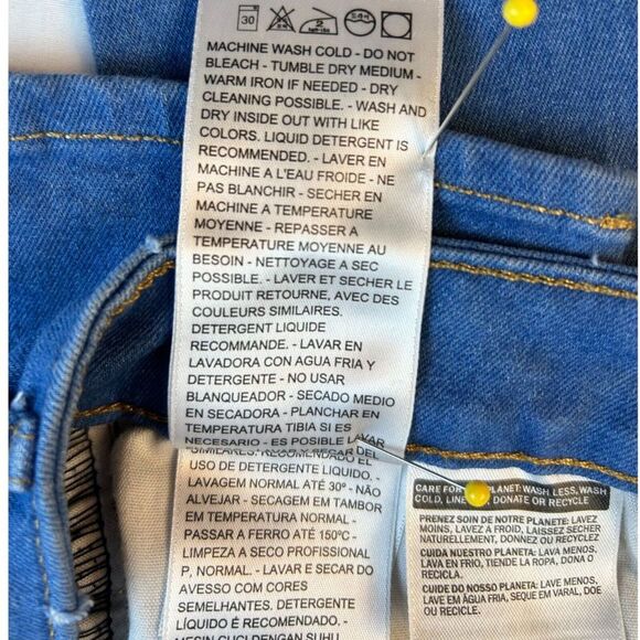 Levis 721 Jeans Wm's 29 Medium Blue High Rise Skinny Distressed Jeans - Picture 5 of 10